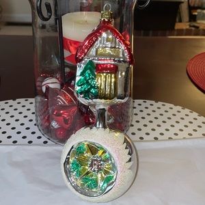 Vintage??Germany Cottage Reflector Glass Ornament!